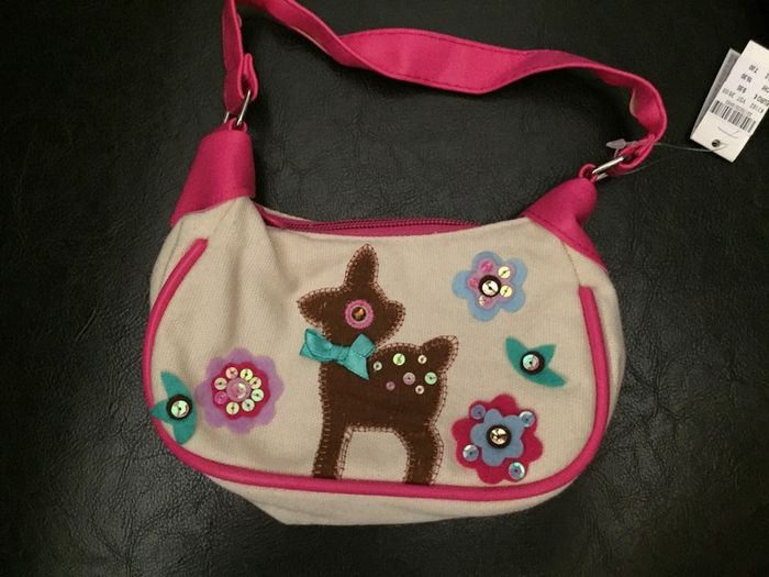 Adorable sac brodé sequins pour petite fille neuf