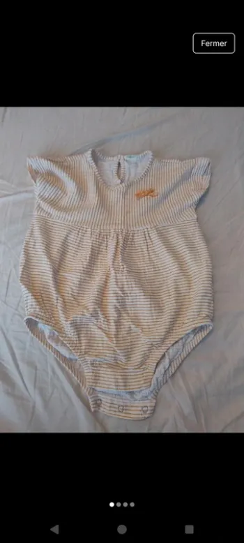 Body bébé en viscose et coton