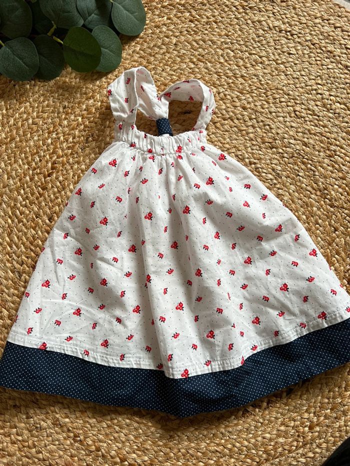 Robe à bretelles imprimée pois all-over Orchestra 12m