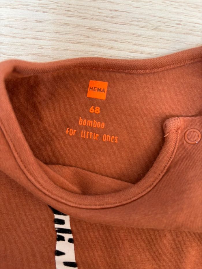 T-shirt manches longues Hema girafe zèbre - photo numéro 3