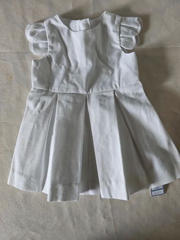 Robe blanche jacadi 6 mois