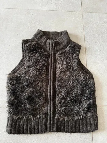 Veste sans manche marron Camaieu, bon état, taille M