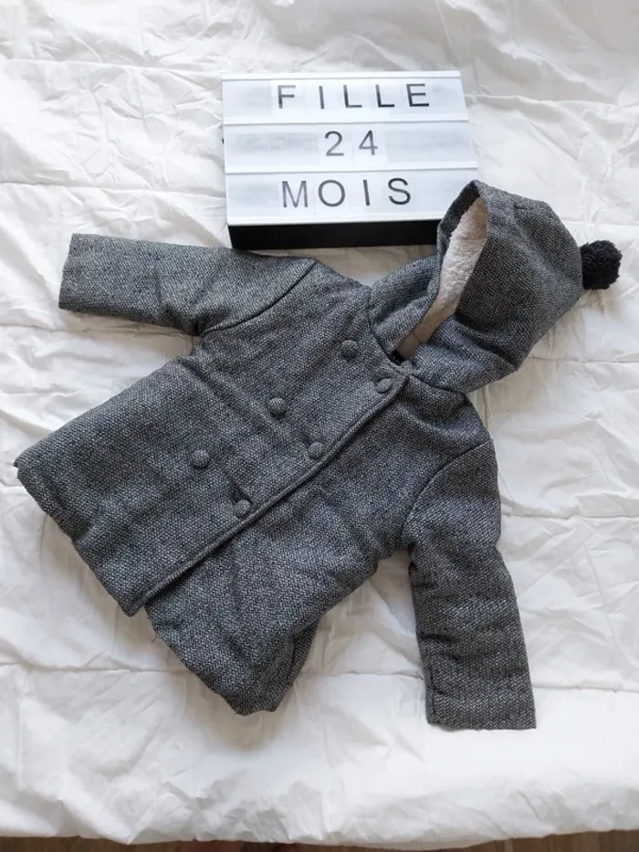 Manteau fourré fille 24 mois Kiabi
