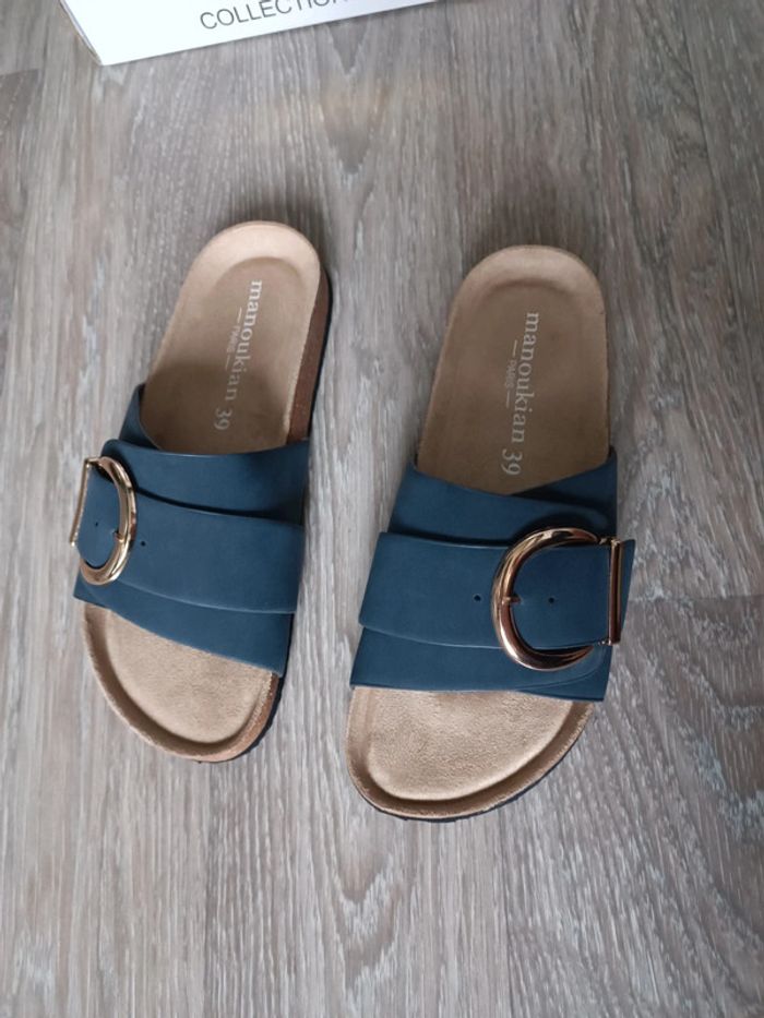 Mules Manoukian couleur Navy 39 - photo numéro 2