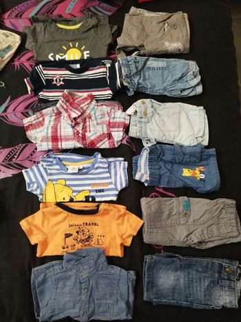 Lot de 12 ensemble été bébé garçon 6 mois