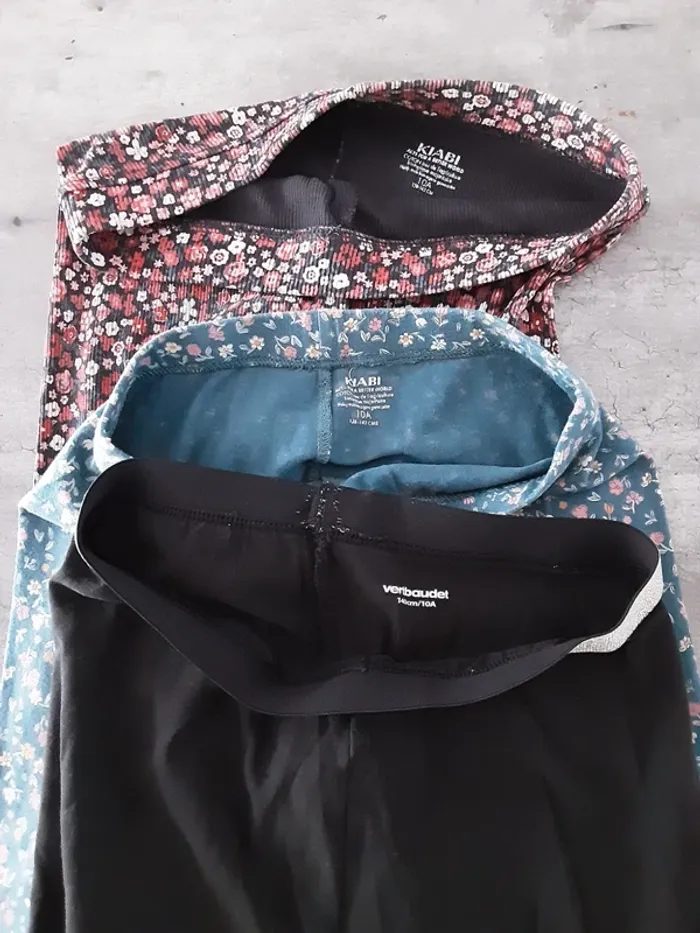 Lot leggings fille 10ans - photo numéro 4