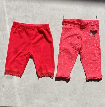 Lot de 2 leggings courts - 24 mois