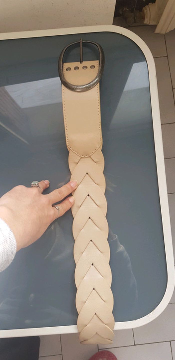 Ceinture large beige - photo numéro 5