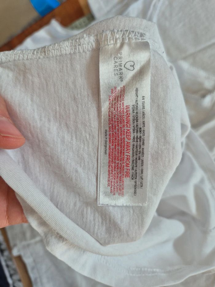 Lot de maillots de corps Fille blanc primark - photo numéro 2
