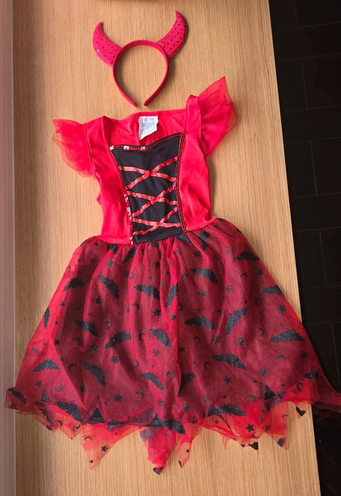Déguisement halloween diable diablesse chauve-souris 7 ans à 9 ans