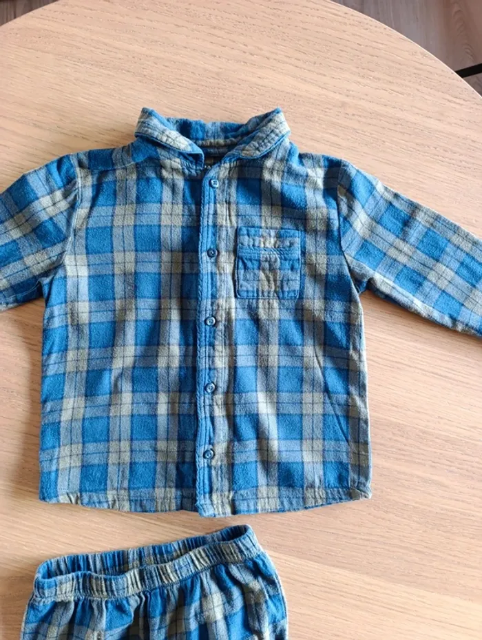 Pyjama deux pièces 4 ans carreaux Kiabi - photo numéro 3