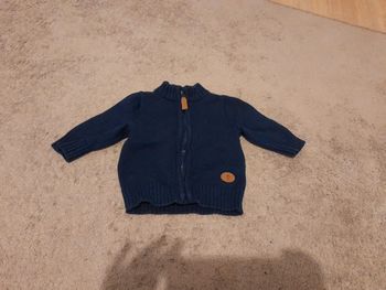 Gilet zip marine 3 mois