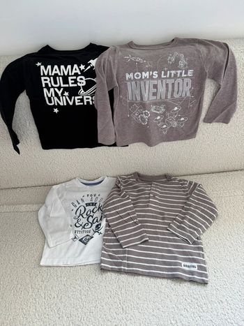 Lot de 4 t-shirt manches longues coton 2-3 ans