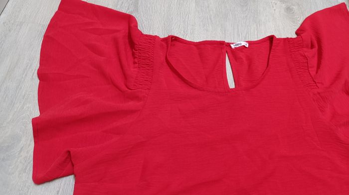 T shirt rouge femme manches bouffantes - photo numéro 4