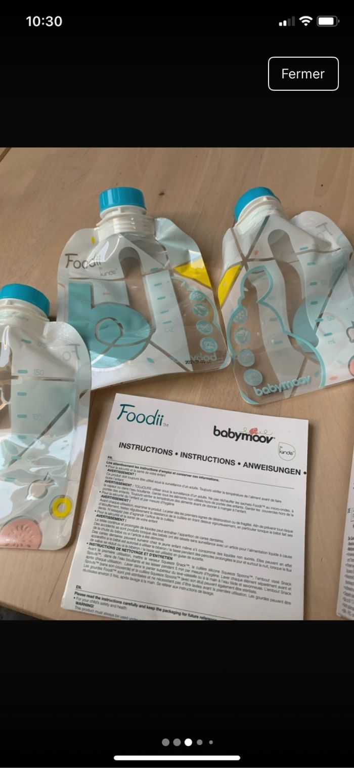 Gourdes réutilisables pour compotes et purées Babymoov - photo numéro 5