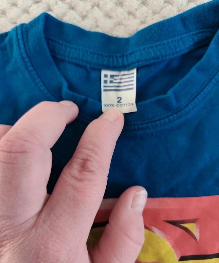 T-shirt Superman enfant bleu - Taille 2 ans - photo numéro 3