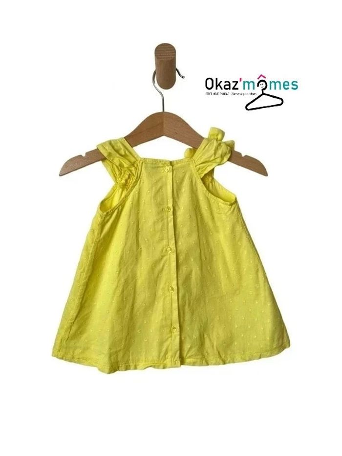 Ensemble d’été robe jaune + legging - Grain de blé 6 mois (68cm) - photo numéro 3