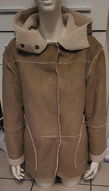 Manteau femme zara fausse fourrure et velours