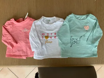 Lot de 3 t-shirts fille 3 mois