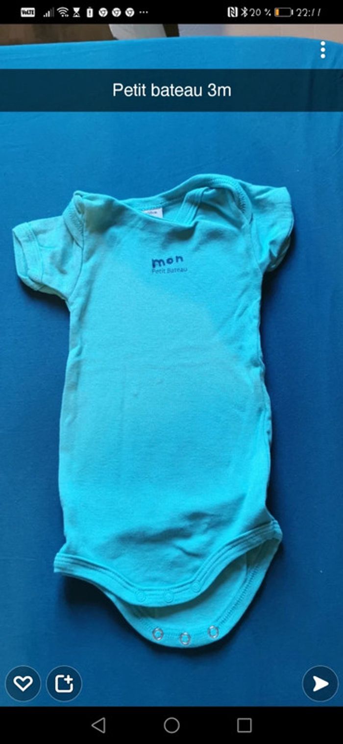 Bodies manche courte petit bateau