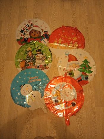 Ensemble de 6 ballons hélium de Noël neuf