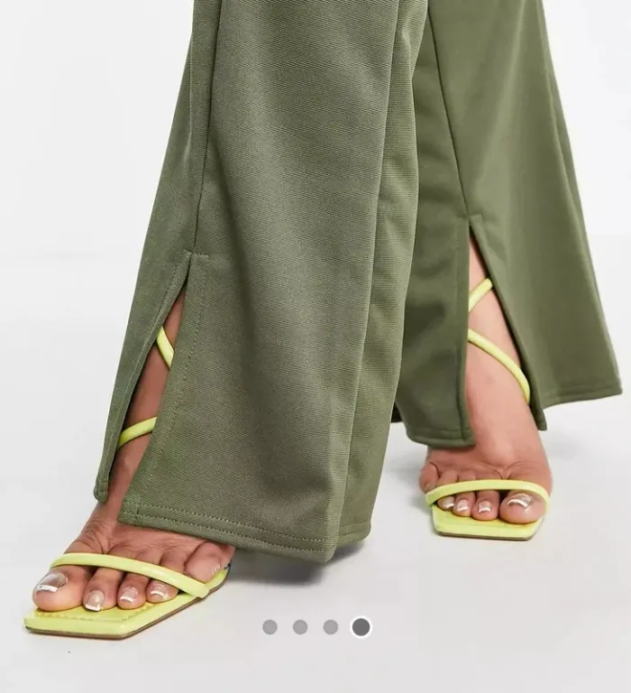 Pantalon évasé fendu 46 asos neuf - photo numéro 5