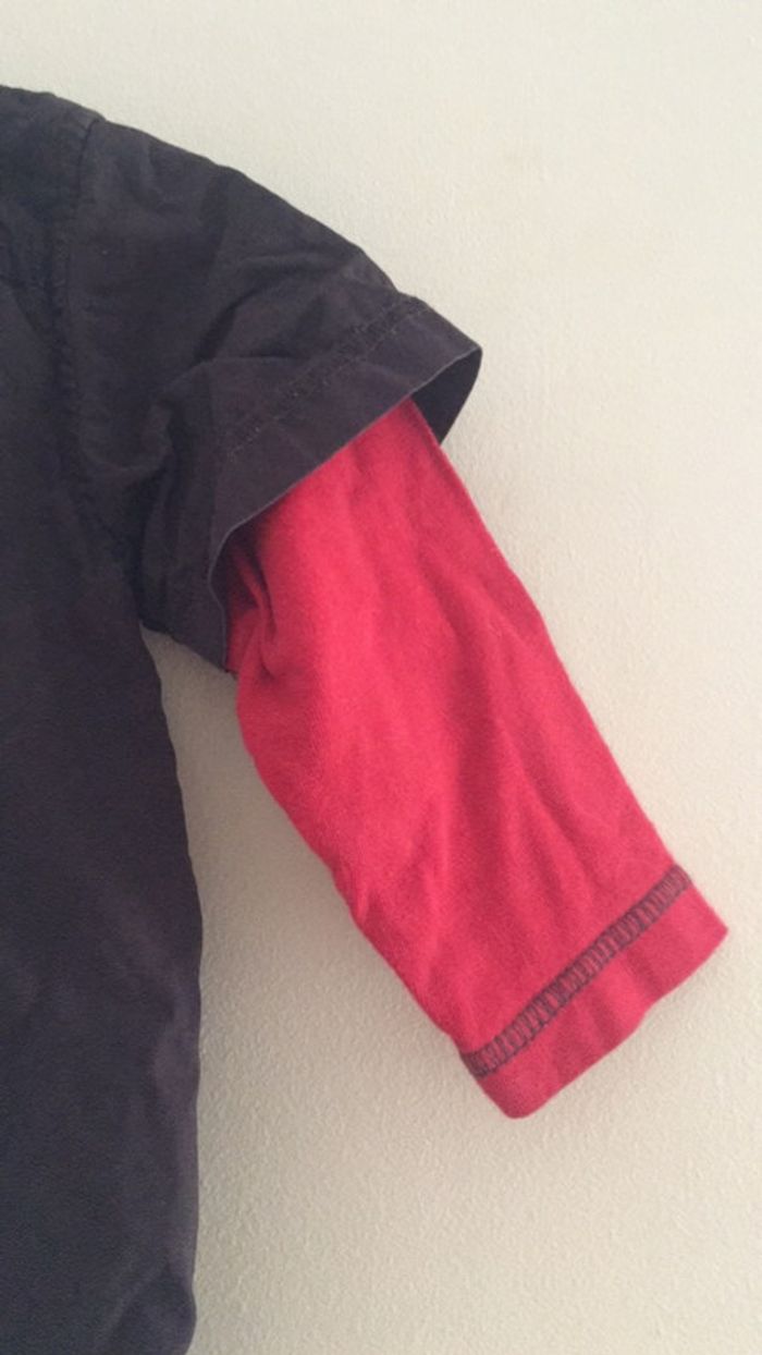 Teeshirt à longues manches rouge et marron - photo numéro 5