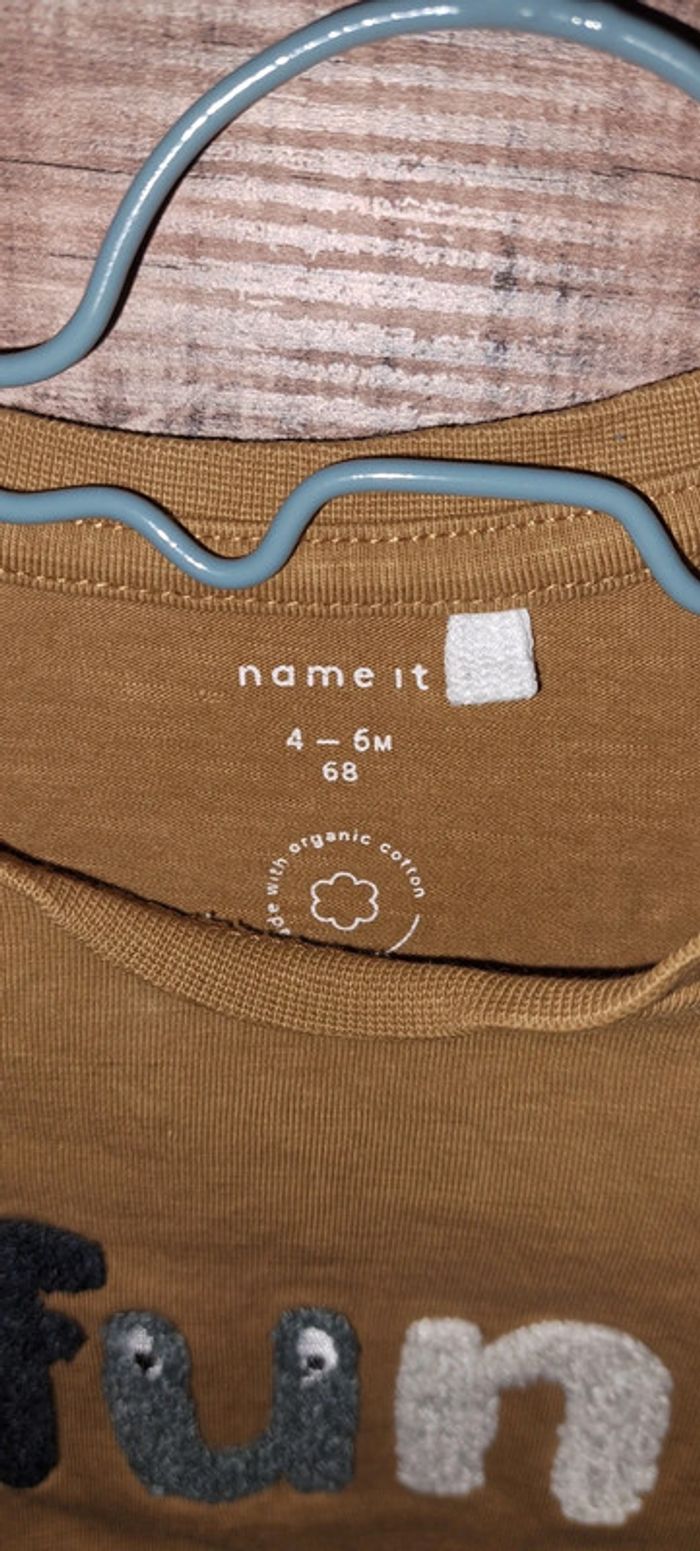 Tee-shirt marron Name it 6 mois - photo numéro 3
