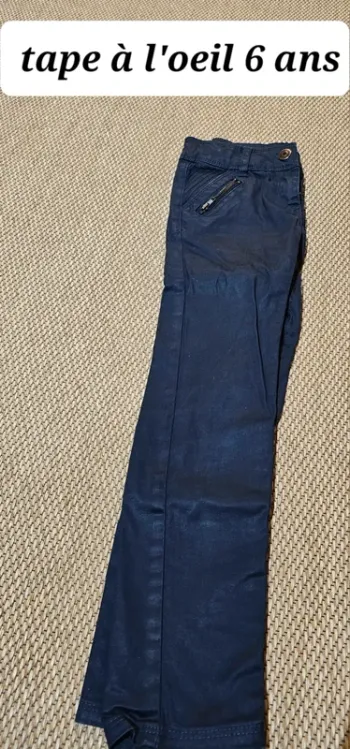 Pantalon fille effet huilé tape à l'œil 6 ans