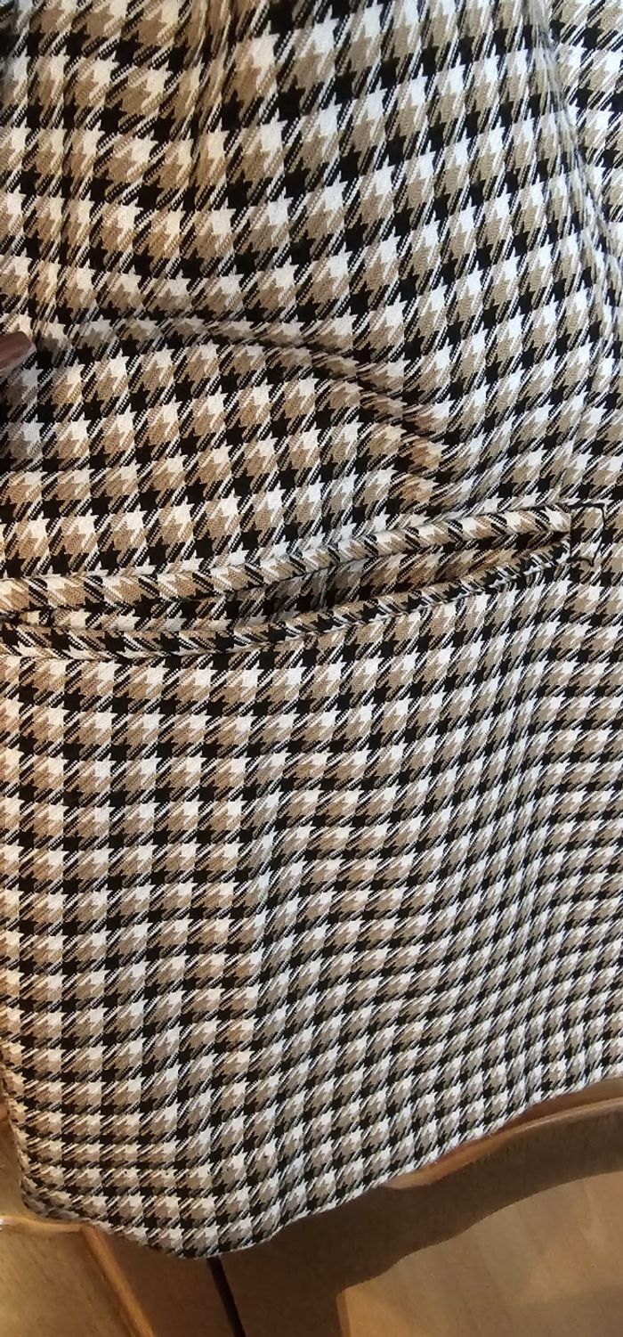Veste blazer pied de poule  noir et blanc - photo numéro 3