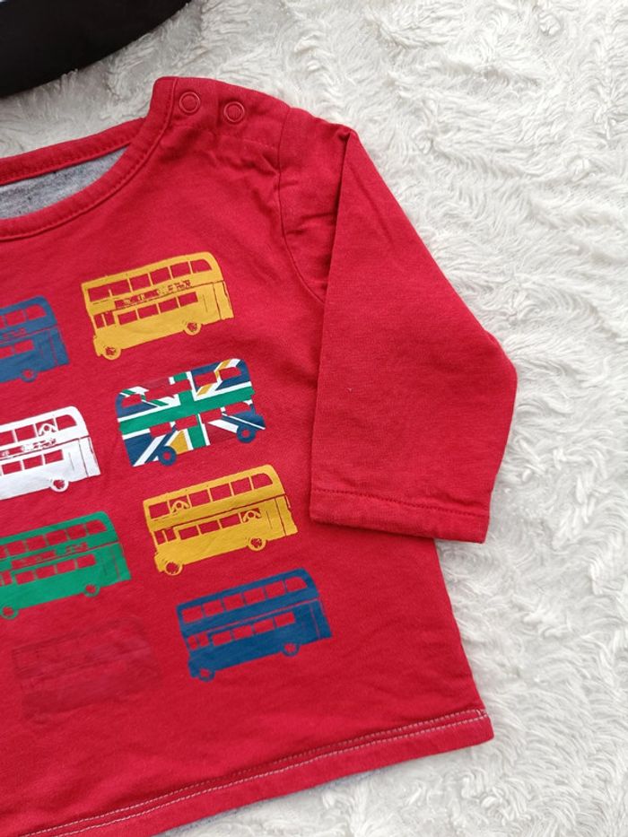 Tee shirt chemise manches longues épais doublé Garçon 3 mois Obaïbi 100% coton - photo numéro 4