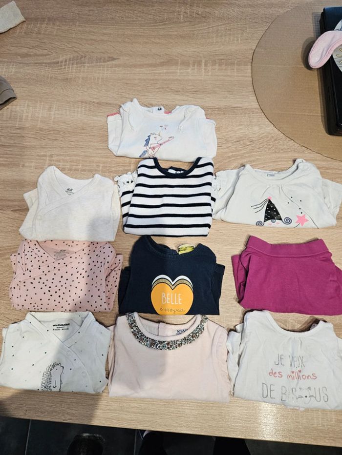 Lot tshirt manches longues 3 mois - photo numéro 3
