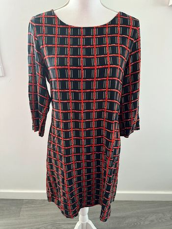 Robe à carreaux noire et rouge T38 M