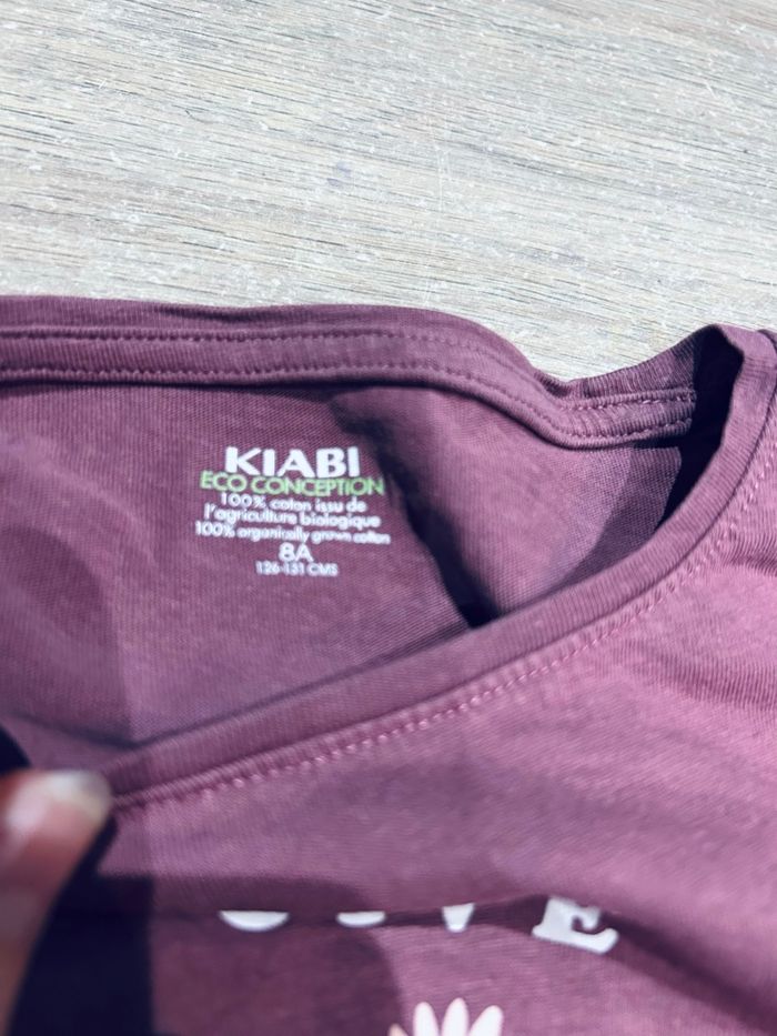 Teeshirt manches longues rose/violet motif fleurs 8 - photo numéro 3