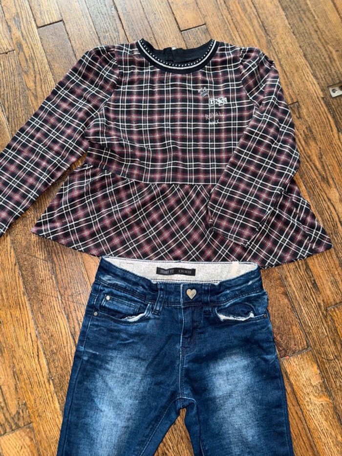 Blouse et jeans ikks 6 ans - photo numéro 2
