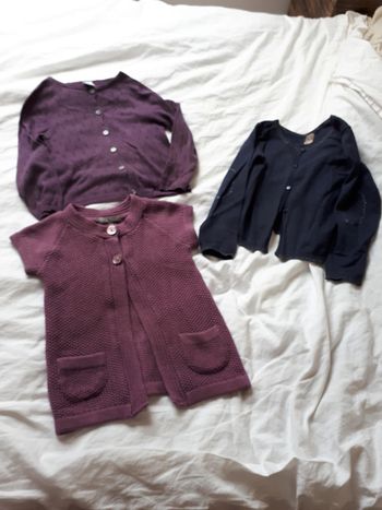 Lot de 3 gilets fille 4-6 ans