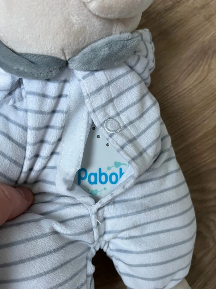 Doudou ours peluche Pabobo très bon état enfant bébé - photo numéro 4
