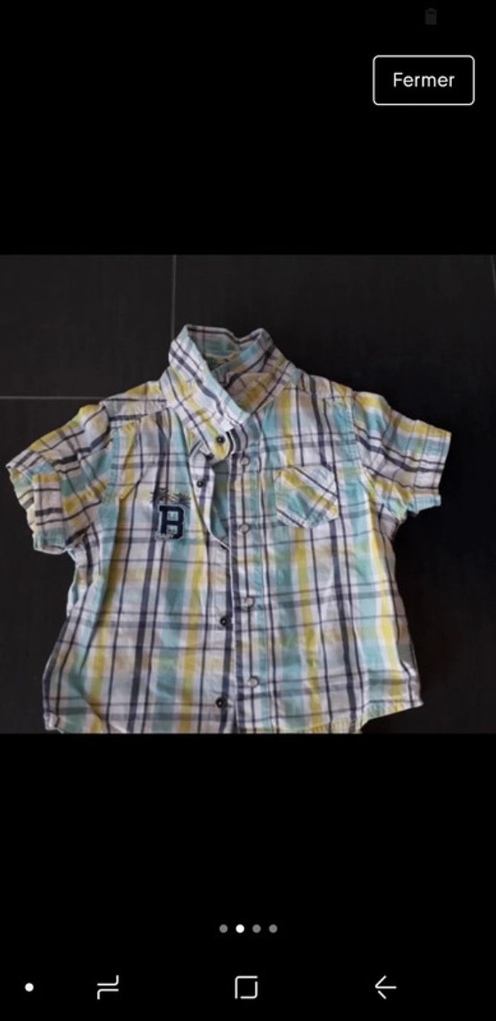Ensemble chemise+short 6 mois - photo numéro 3