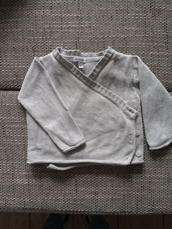 Gilet cache coeur gris 9mois