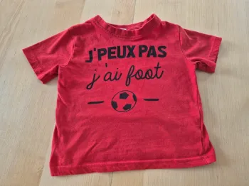 T-shirt rouge 2-3 ans foot