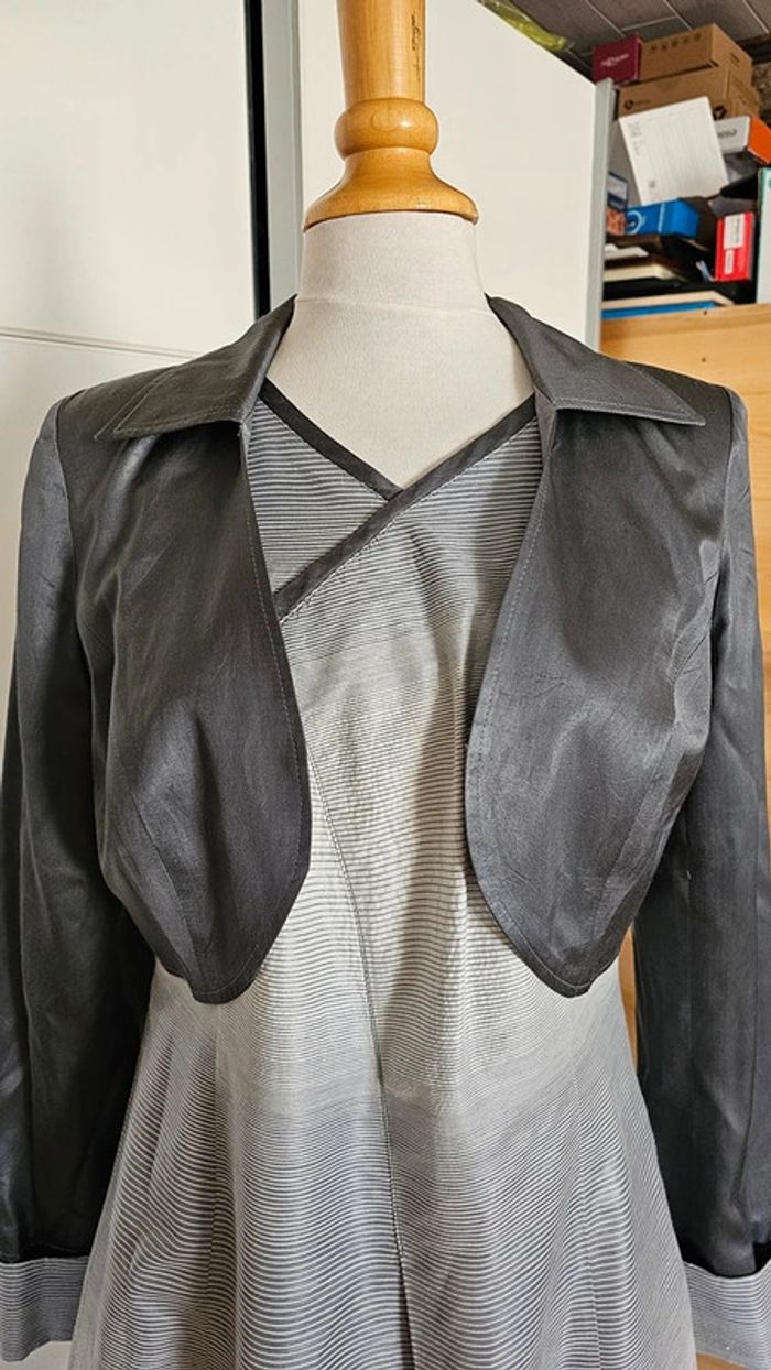Robe de Fête et cocktail '' Initiative'' gris taille 40 - photo numéro 7