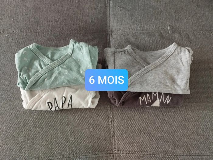 Bodies manches longues 6 mois