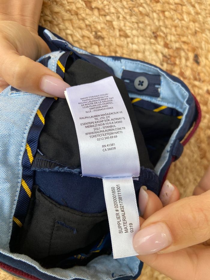 Pantalon avec ceinture garçon 24 mois polo Ralph Lauren - photo numéro 4