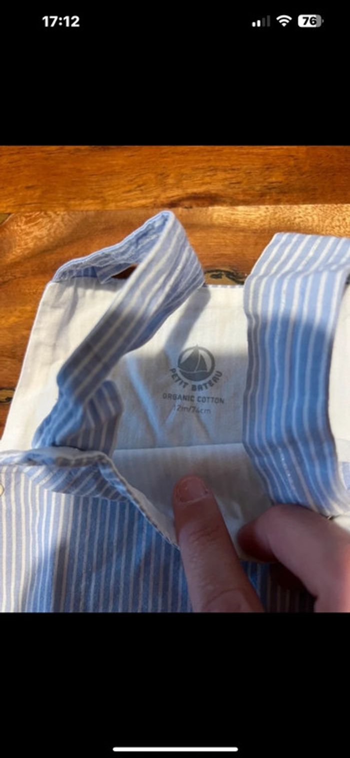 Salopette petit bateau fille 12 mois - photo numéro 3