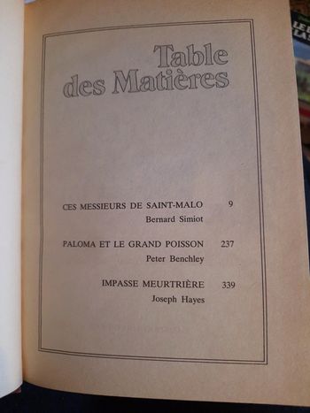 Sélection du livre 7, 3 romans