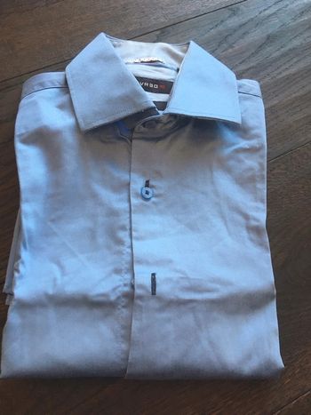 Chemise bleu effet glacé