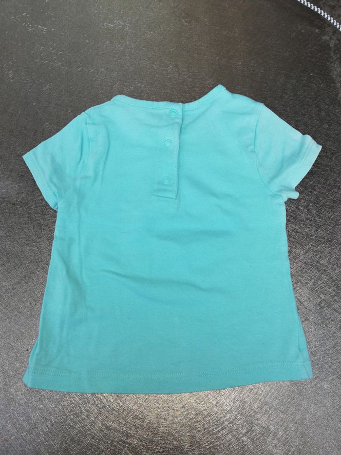 Tee-shirt manches courtes 12 mois fille orchestra bleu - photo numéro 4