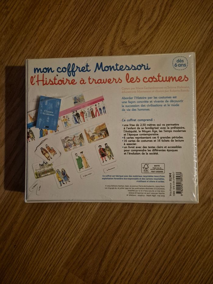 Coffret Montessori d’histoire à travers les costumes NEUF - photo numéro 2