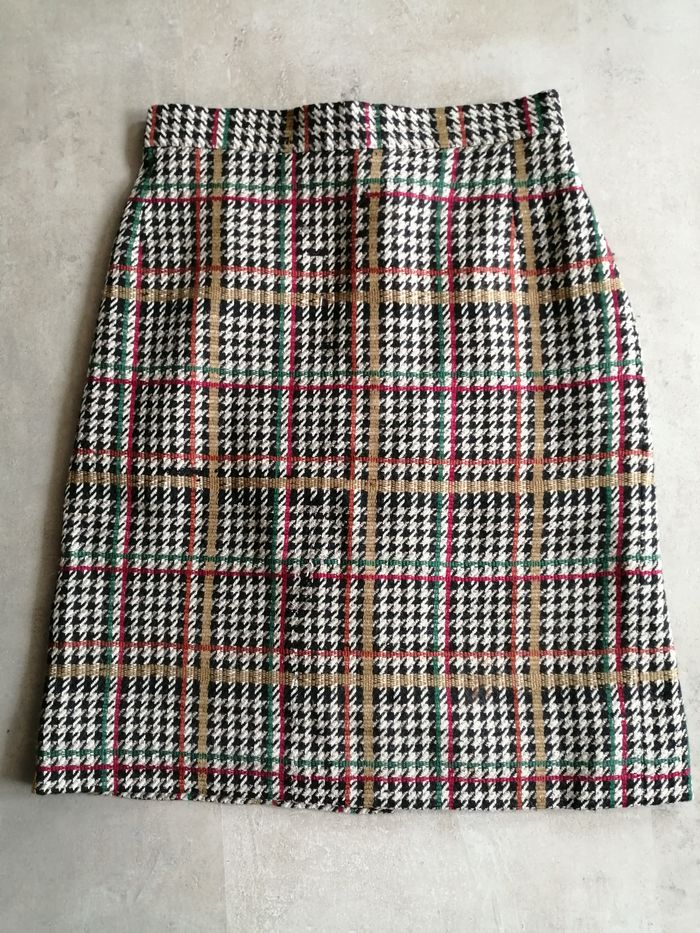 Jupe à carreaux en lainage doublée taille 36 Faite par une coutrière neuve - photo numéro 2