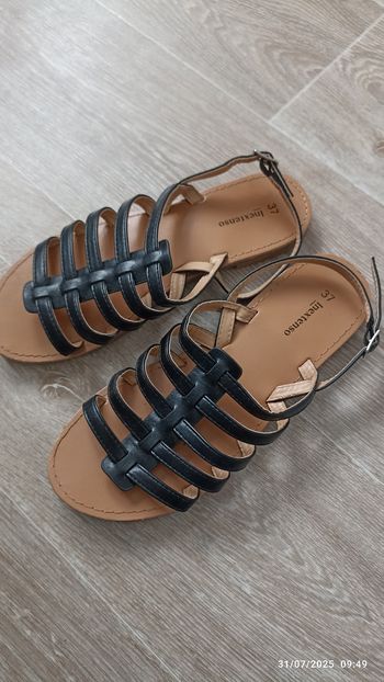 Sandalettes fille 37 noire